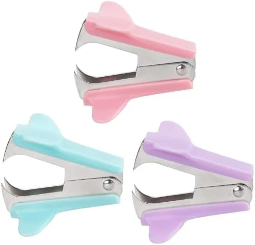 3-Pack Staple Removers in Assorted Colors - Blue, Green, Dark Grey