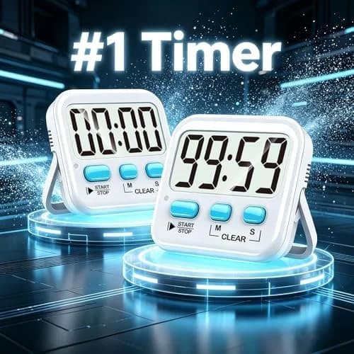 Modern Antonki 2 Pack Digital Timer for Kids, Magnetic Countdown Kitchen Timers for Cooking, Egg, Classroom